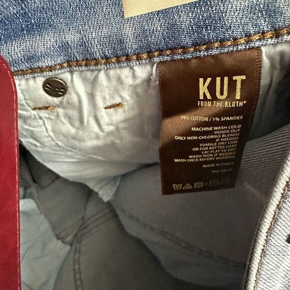 Kut from the Kloth High Rise Lightly Distressed Denim Shorts -‎ Size 6 - Picture 5 of 9